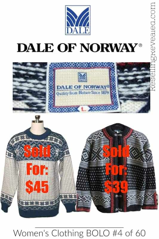 used dale of norway clothing on ebay