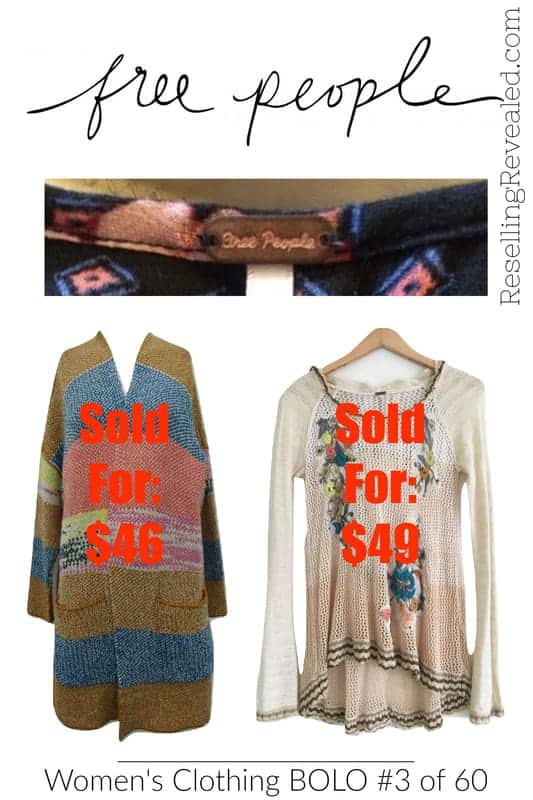 selling free people used clothes on ebay