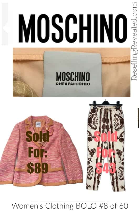 used moschino authentic luxury brands on ebay