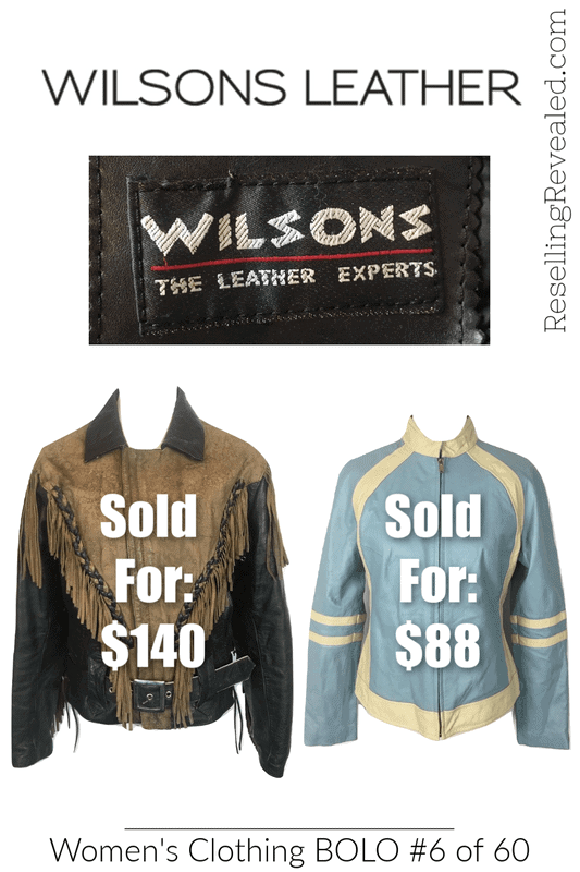 selling clothing on ebay for profit wilsons leather