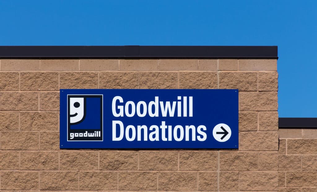 goodwill used furniture for sale online donation sign