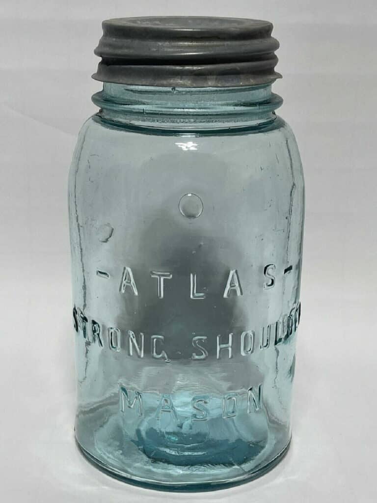 Real Vintage Clear Glass Mason Jars without Lids / Atlas Strong Shoulder  Mason & Lamb Mason Large Jars / Antique Quart-Sized Mason Jars